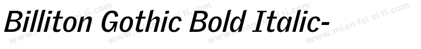 Billiton Gothic Bold Italic字体转换